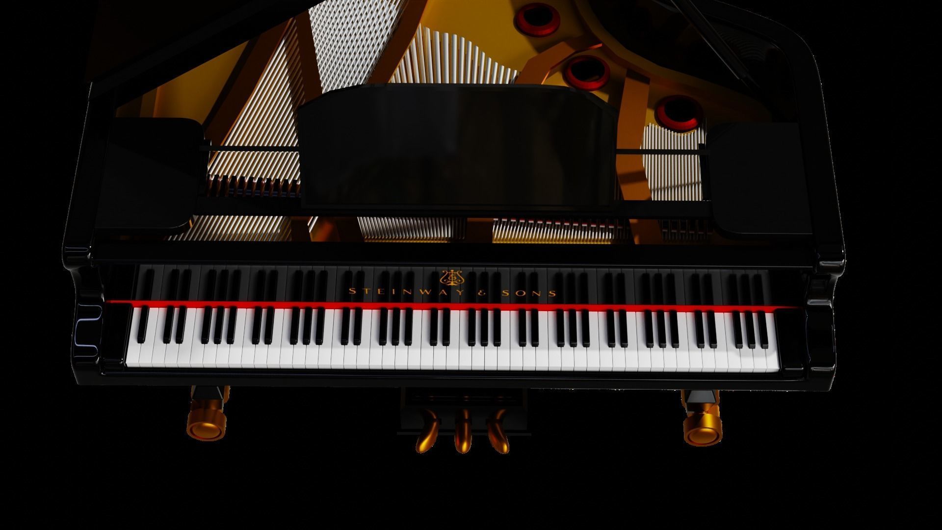 Steinway Piano Grand Piano  3D model_5