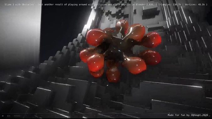 Slime 3 with Obstacles Free 3D model