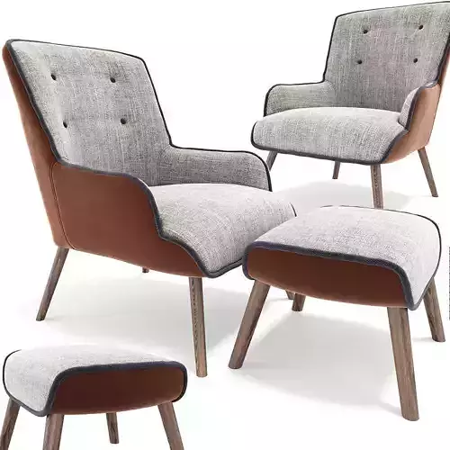 Shangri-La Milla Armchair and Ottoman
