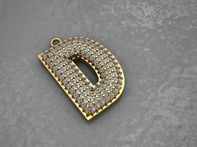 PENDANT LETTER D 3D print model