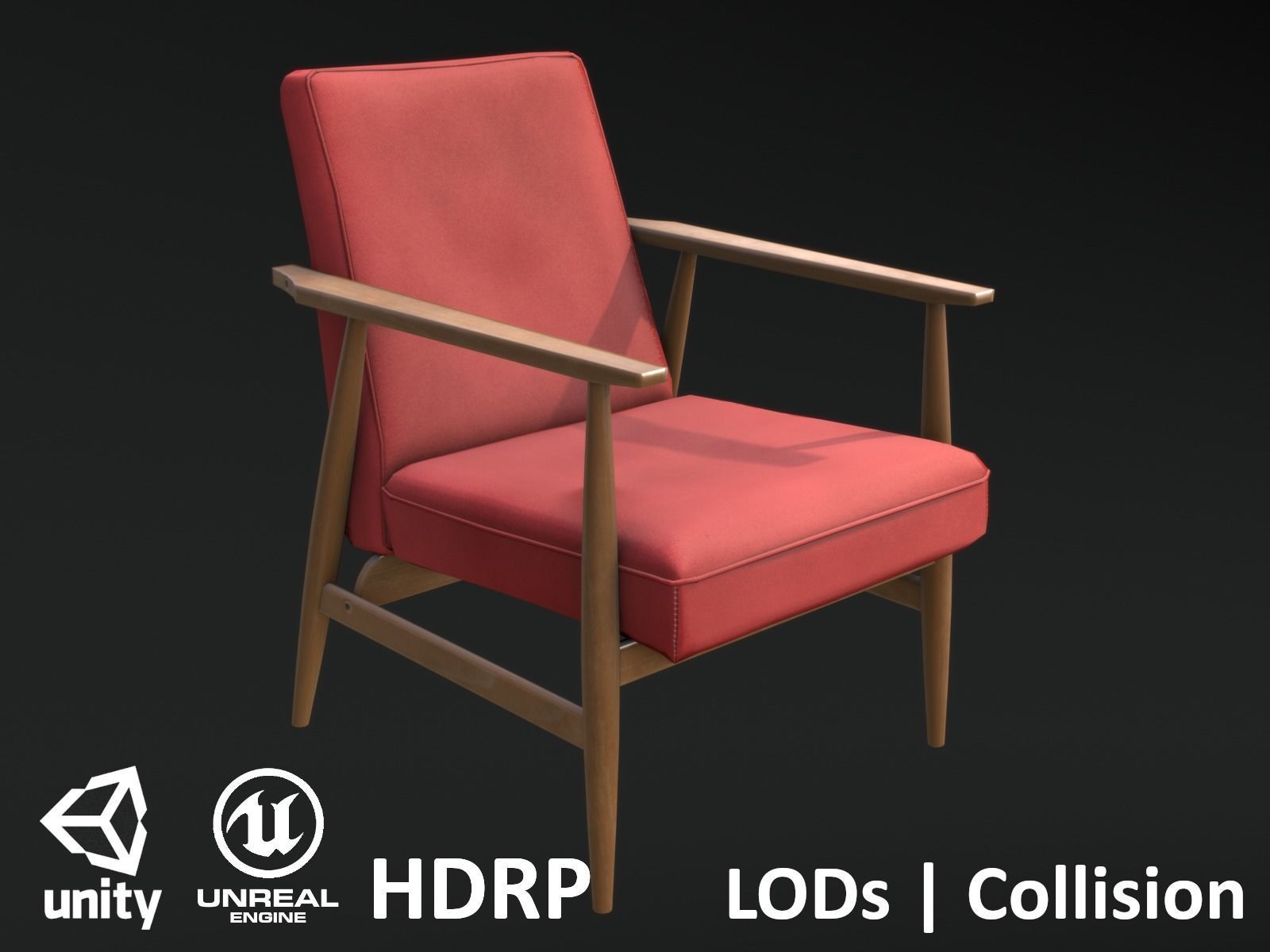 Soviet Armchair Lisek Red