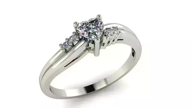 Heart Shaped Halo Engagement Ring with diamond 