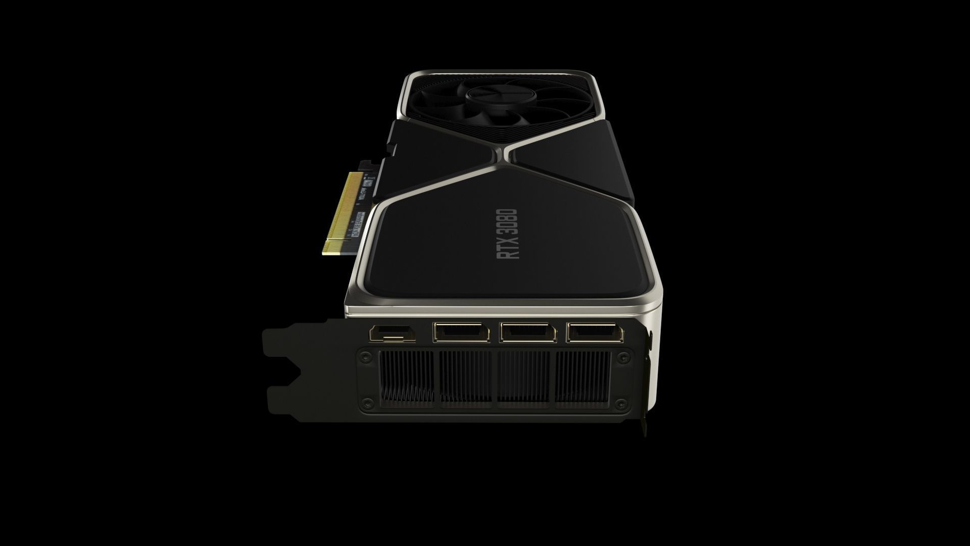 NVIDIA GEFORCE RTX 3080 Low-poly 3D model_3