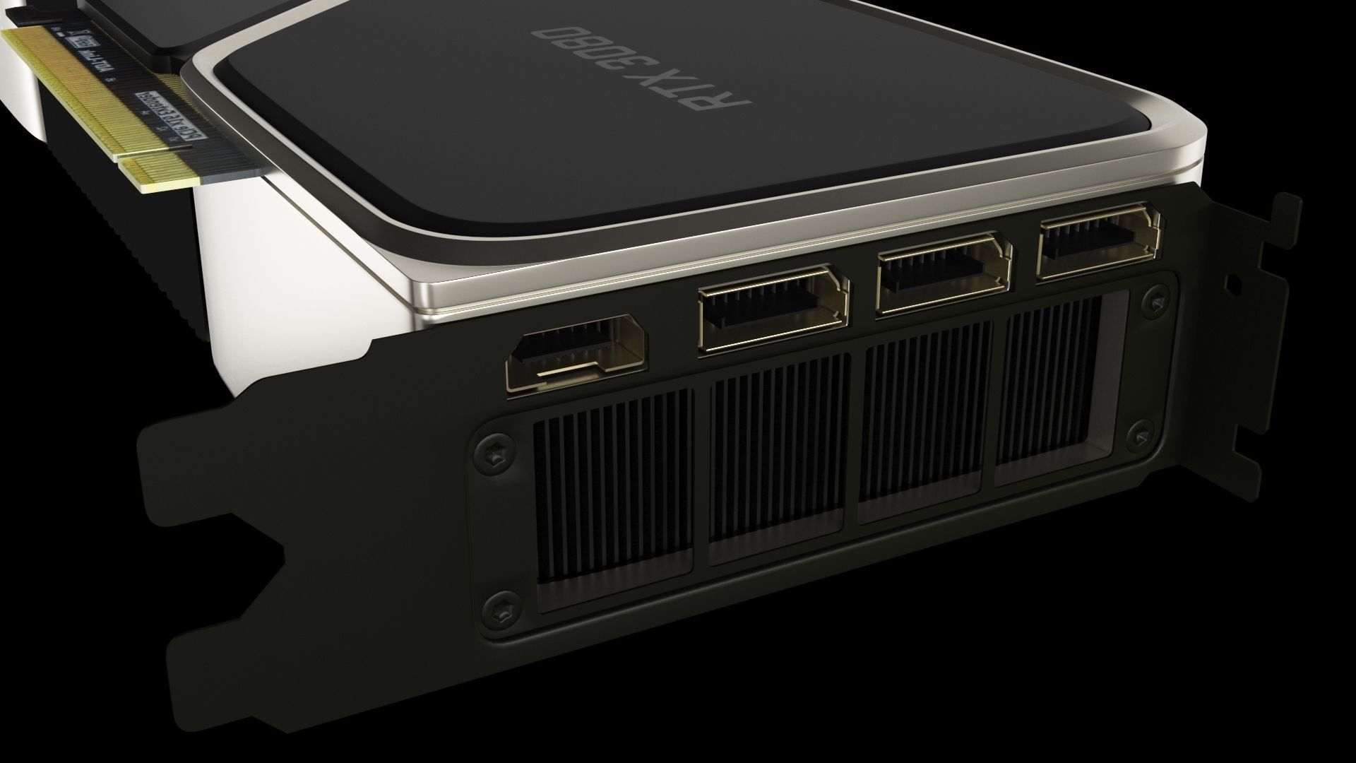 NVIDIA GEFORCE RTX 3080 Low-poly 3D model_2