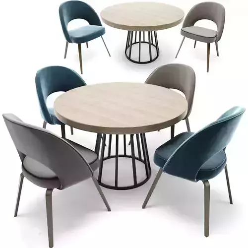Saarinen Executive Dining Chair Round Table
