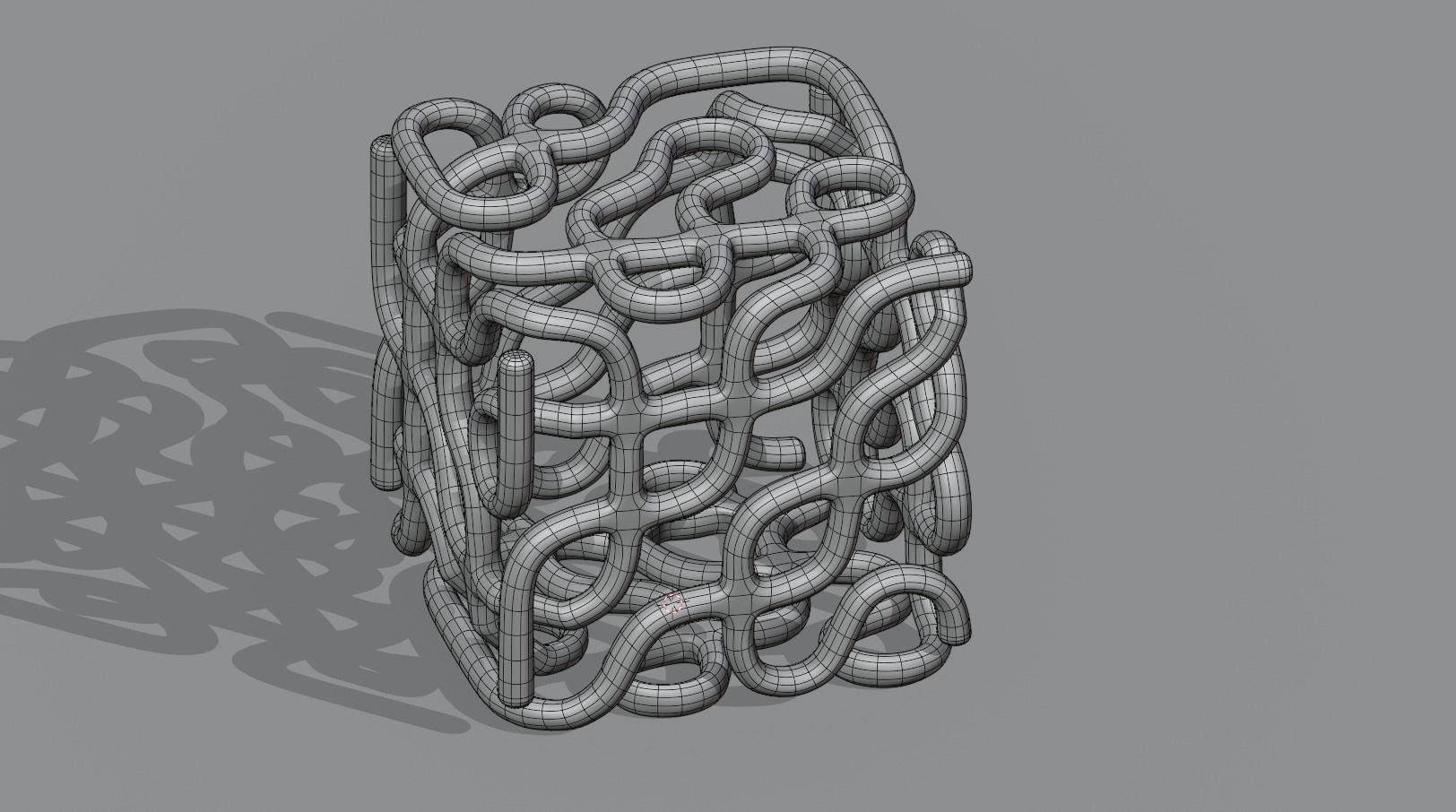 Tubified Decorative Cube 3D print model_2