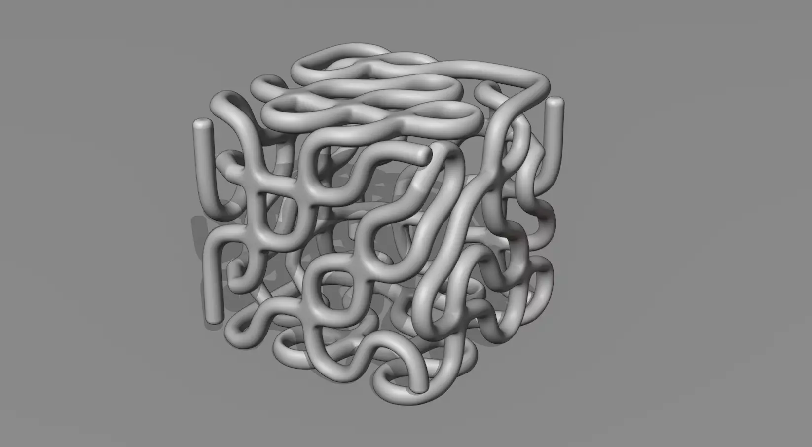 Tubified Decorative Cube 3D print model_0