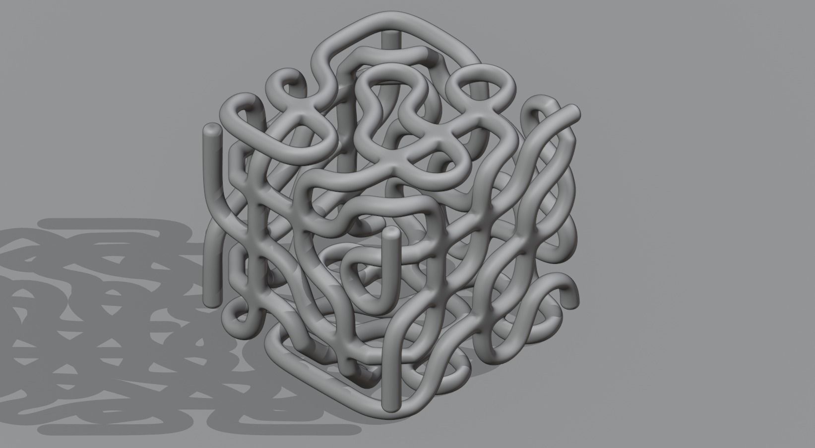 Tubified Decorative Cube 3D print model_1