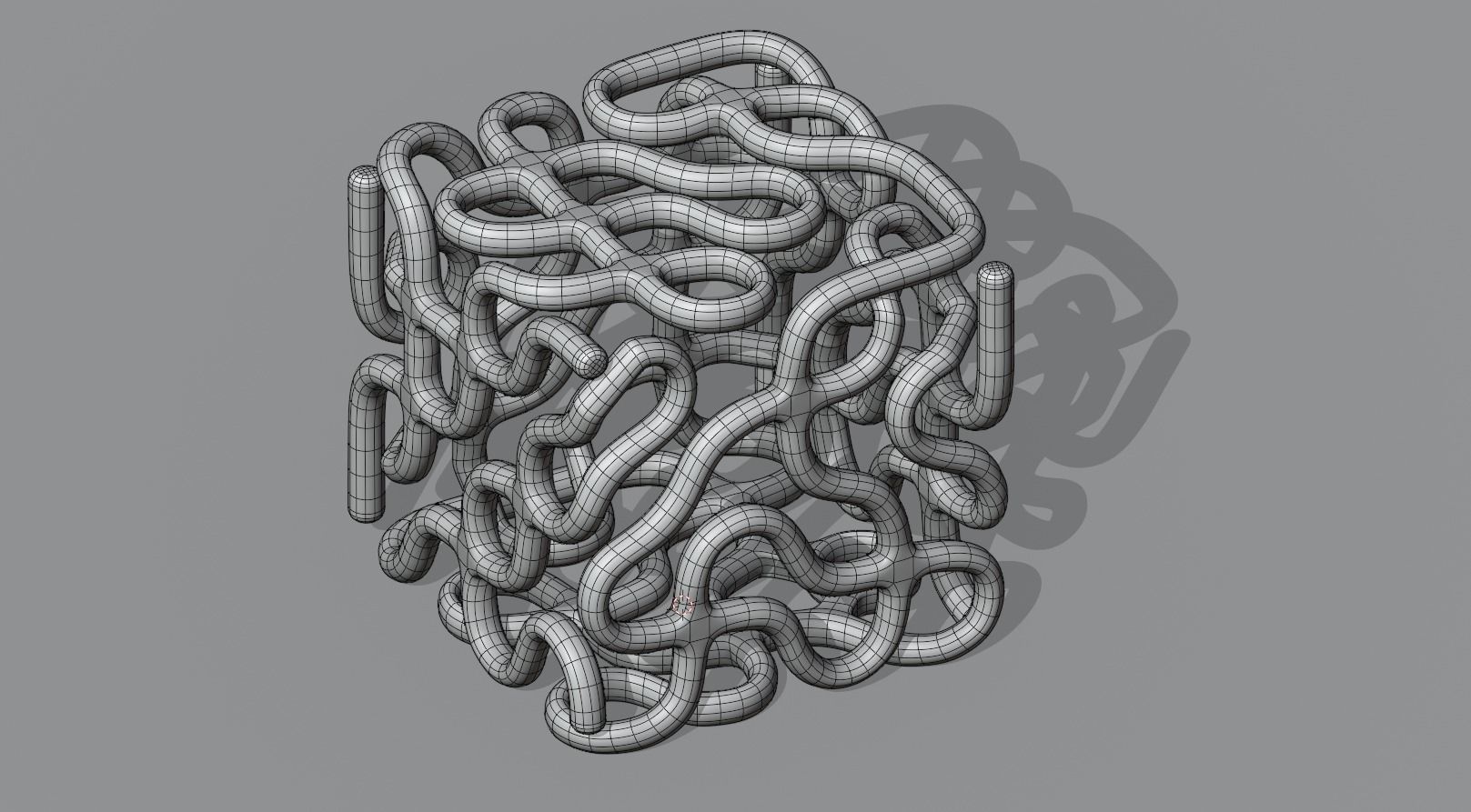 Tubified Decorative Cube 3D print model_3