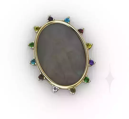 PENDANT frame gems 3d printable 