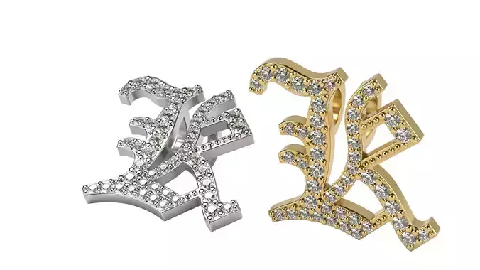 Old English K stone and solid