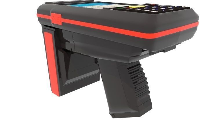 Hand held RFID AB reader 3D model_2