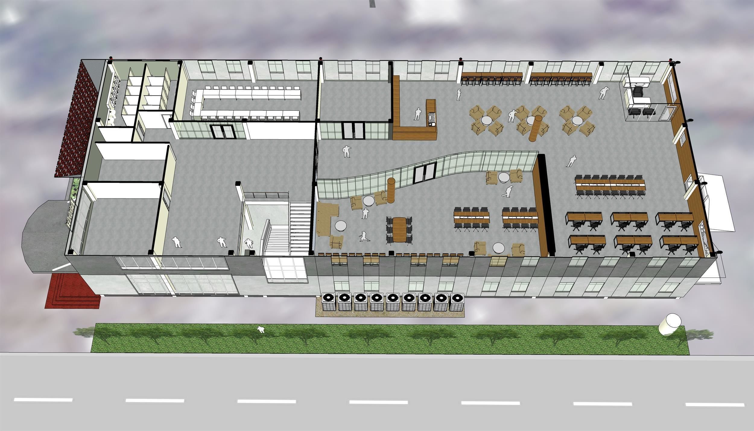Laboratory building with precast wall 3D model_2