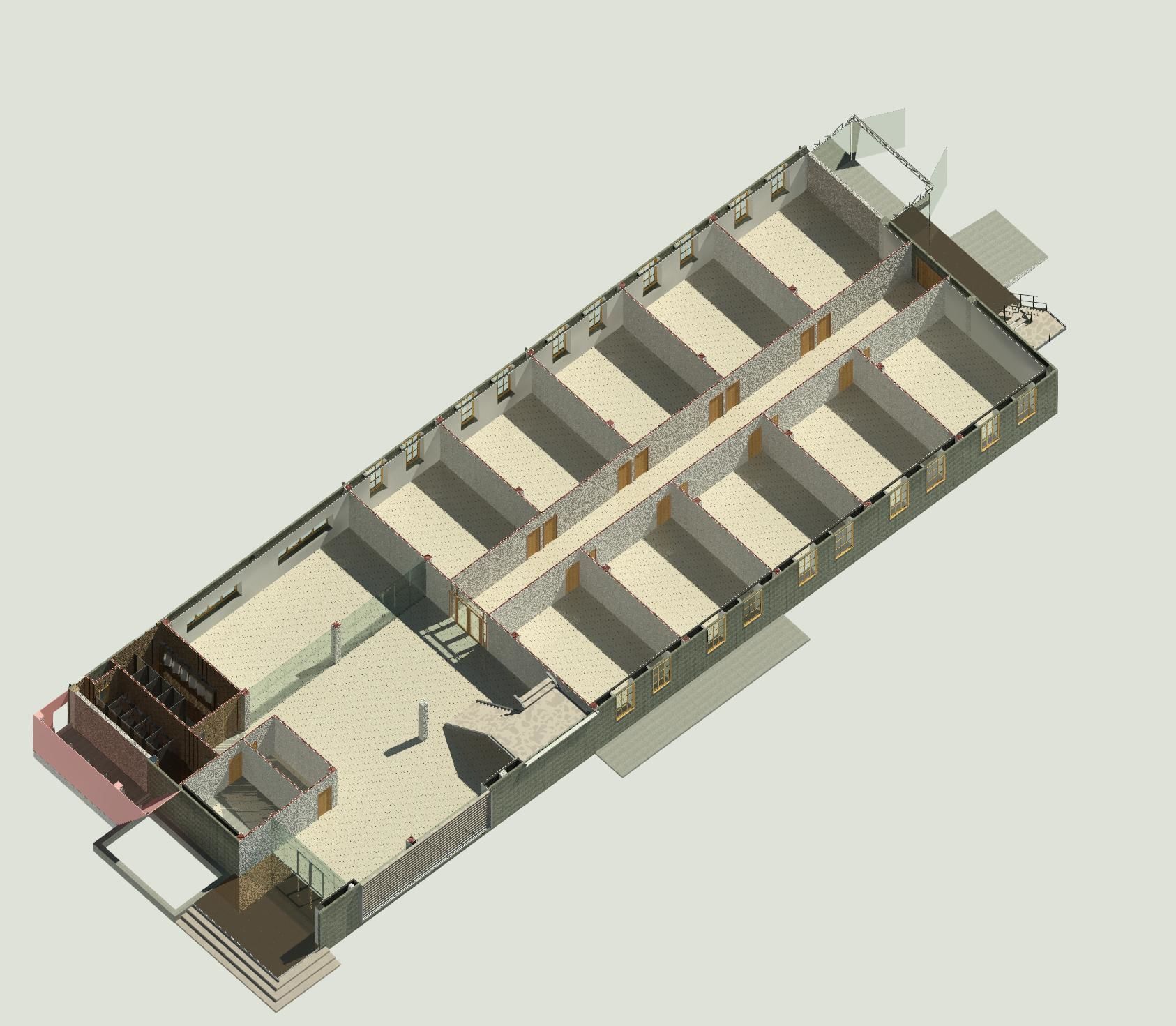 Laboratory building with precast wall 3D model_3