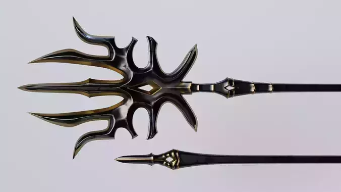 Magic Staff Low-poly 3D model