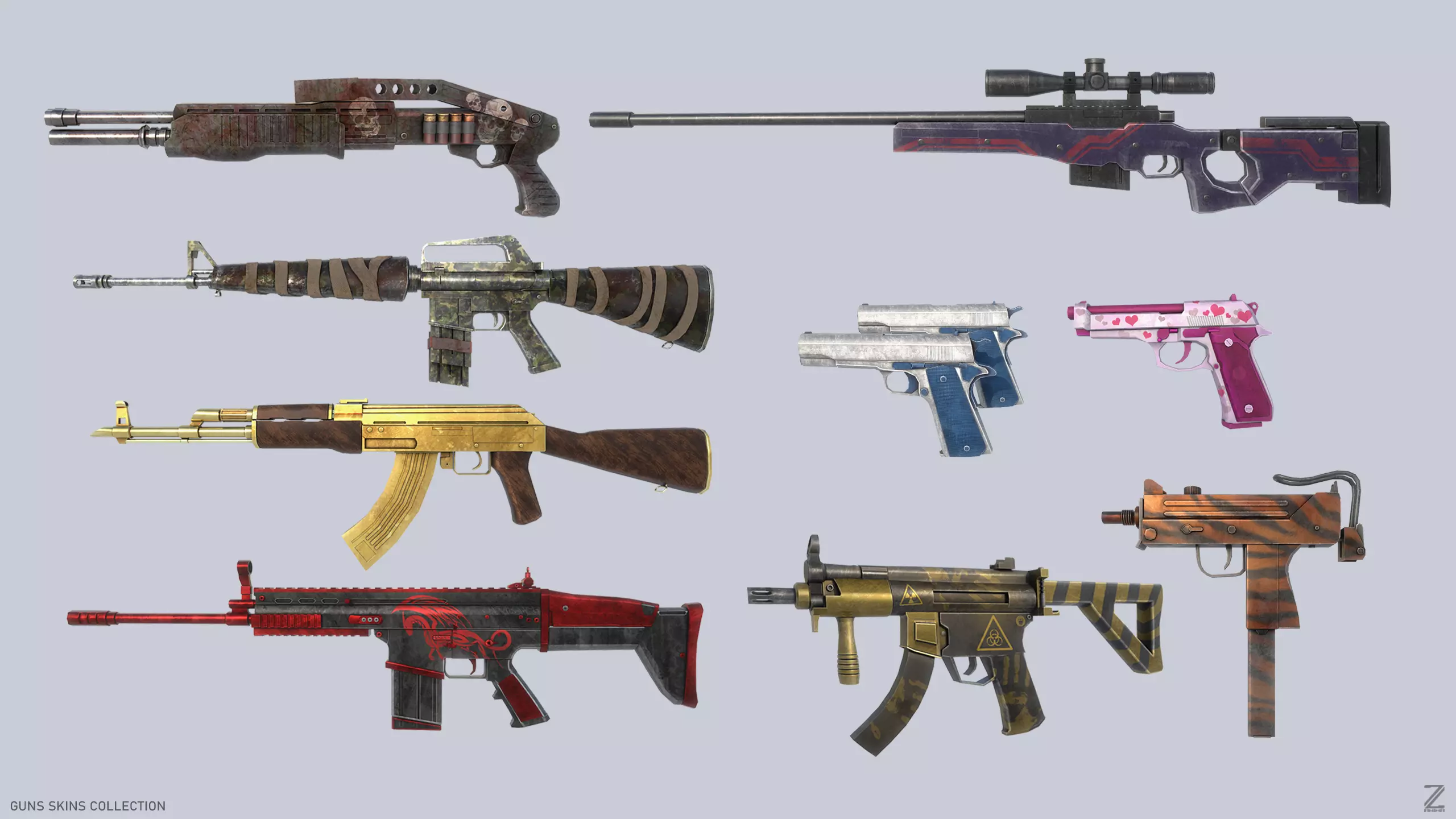 Guns Collection with skin _0