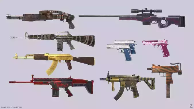 Guns Collection with skin 