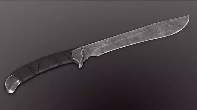 Post-Apocalyptic Bolo Knife Low-poly 3D model