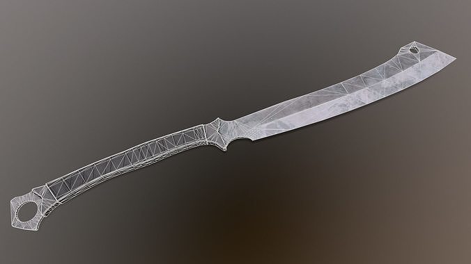 Post-Apocalyptic Cleaver Low-poly 3D model