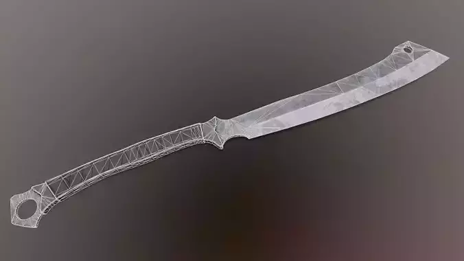 Post-Apocalyptic Cleaver Low-poly 3D model