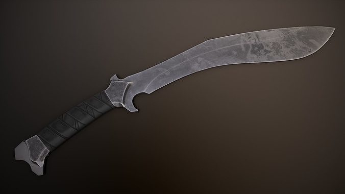Post-Apocalyptic Kukri Low-poly 3D model