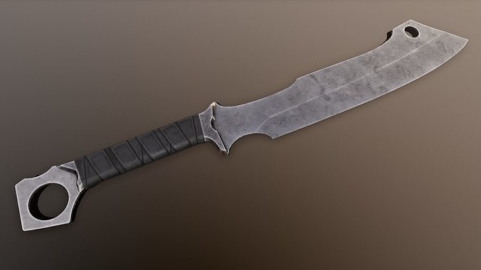 Post-Apocalyptic Machete Low-poly 3D model