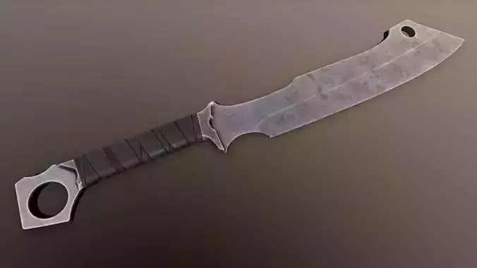 Post-Apocalyptic Machete Low-poly 3D model