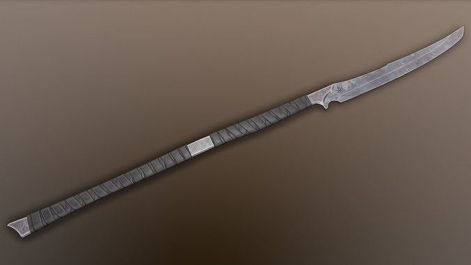 Post-Apocalyptic Naginata Low-poly 3D model