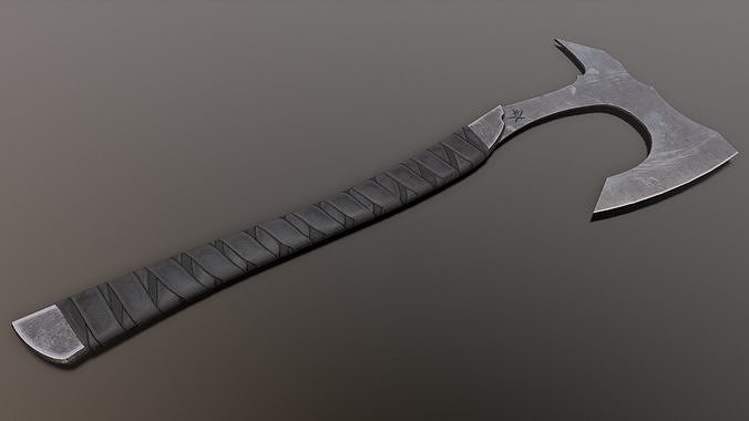 Post-Apocalyptic War Axe Low-poly 3D model