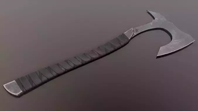 Post-Apocalyptic War Axe Low-poly 3D model