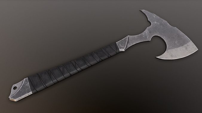 Post-Apocalyptic Tomahawk Low-poly 3D model