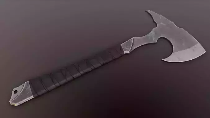 Post-Apocalyptic Tomahawk Low-poly 3D model
