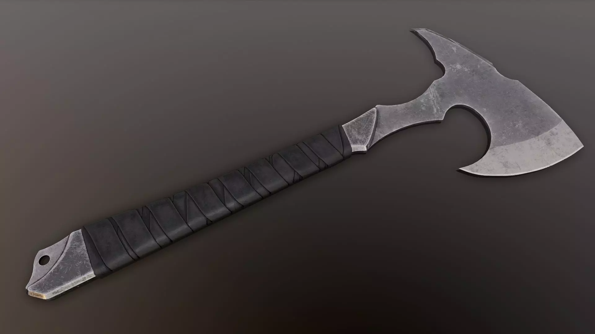 Post-Apocalyptic Tomahawk Low-poly 3D model_0