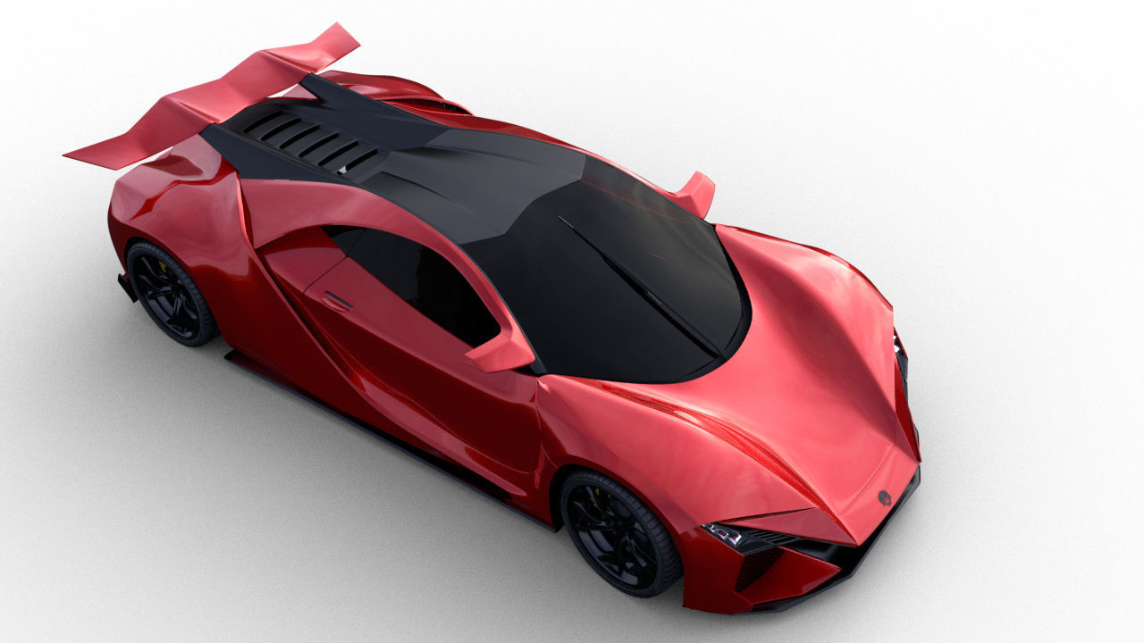 Concept 2 Super sport car 3D model_3