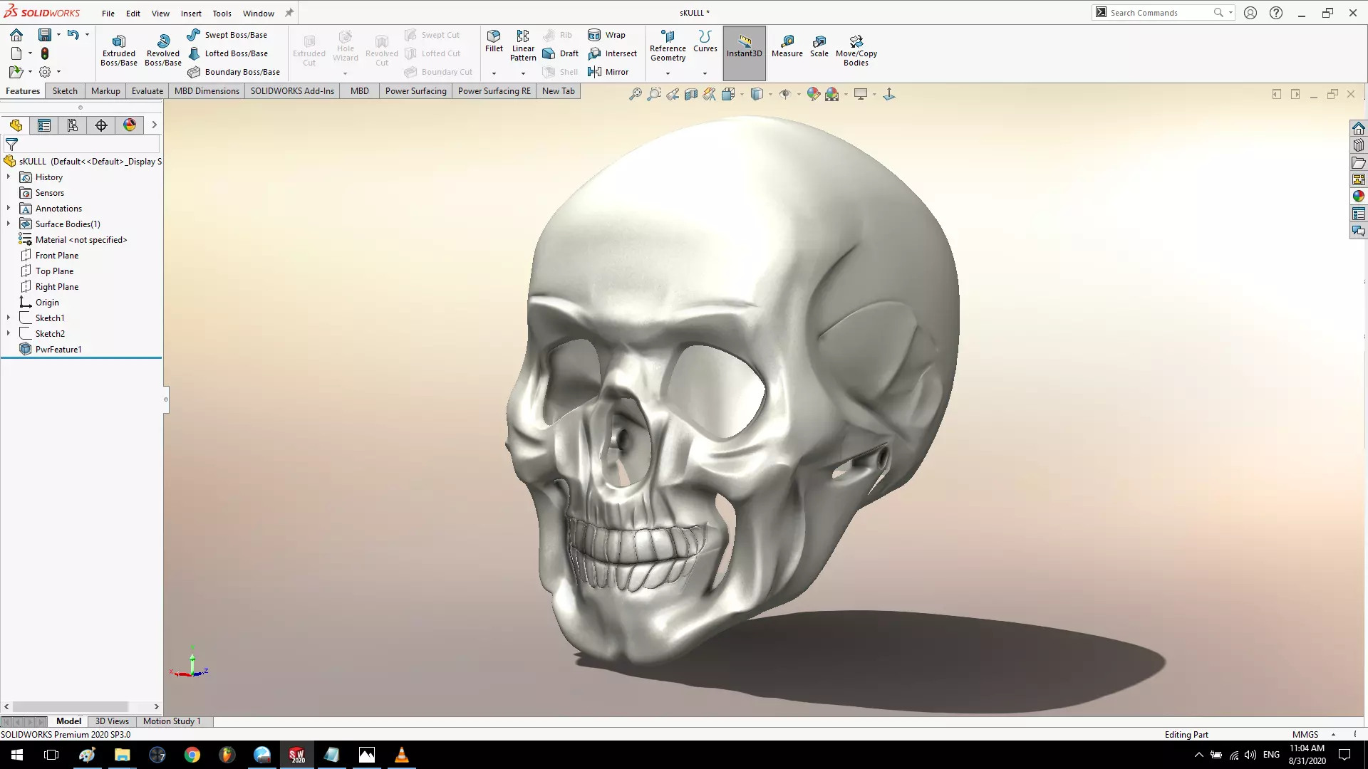 Skull Model High Detailed  3D model_0