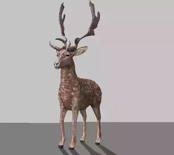 deer High Poly with antlers
