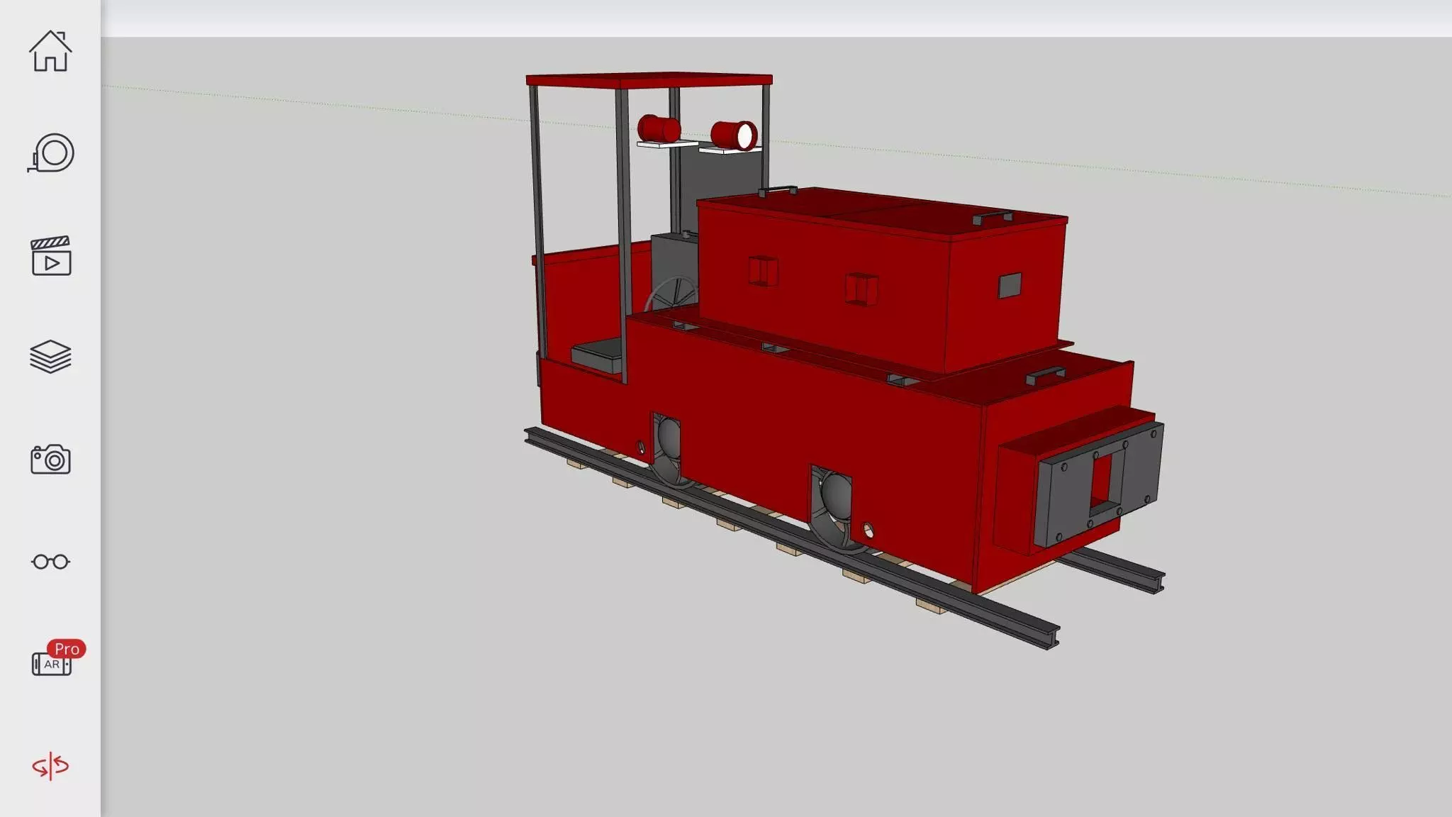 underground mining train truck machines 3D model_0