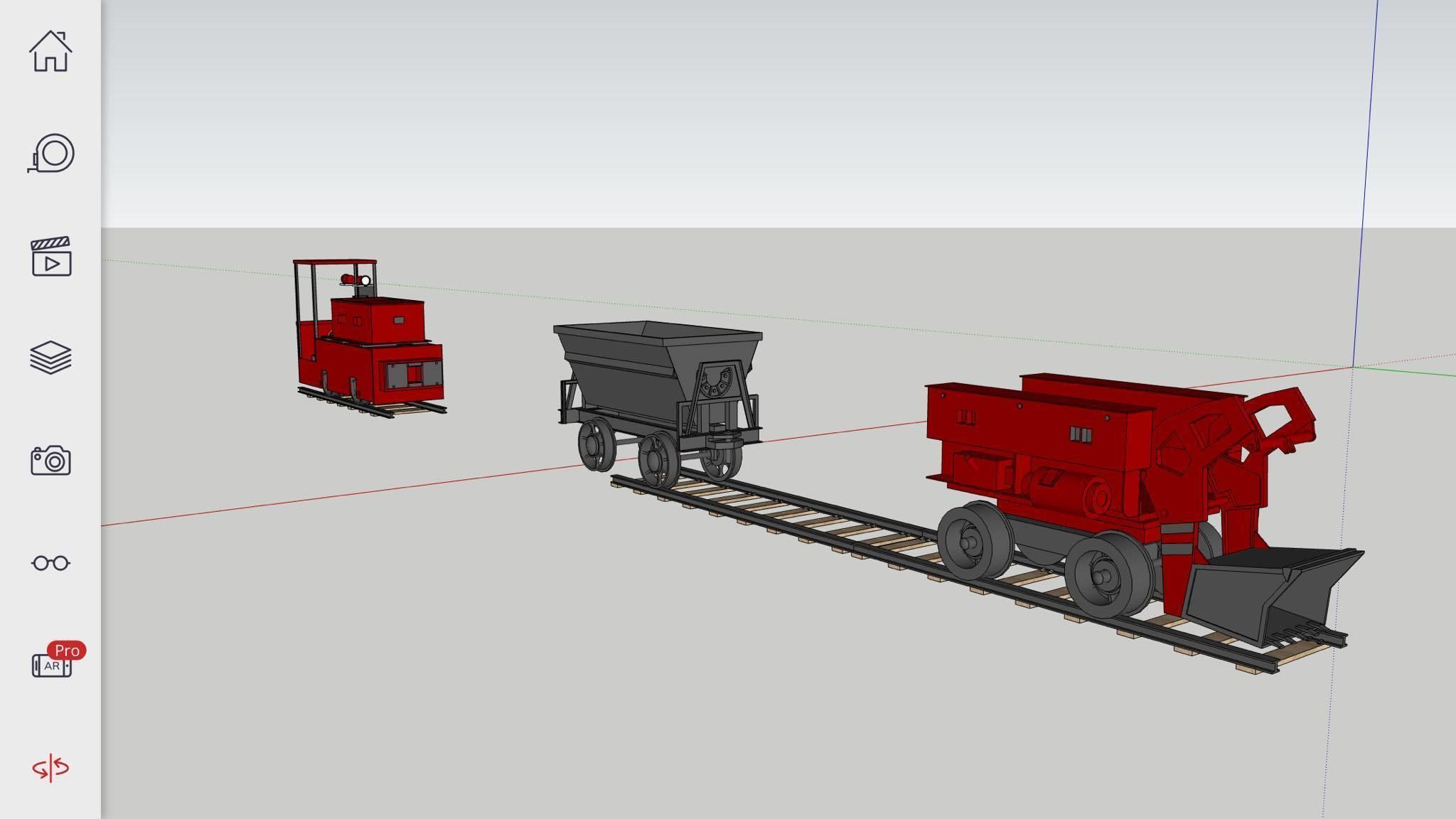 underground mining train truck machines 3D model_1