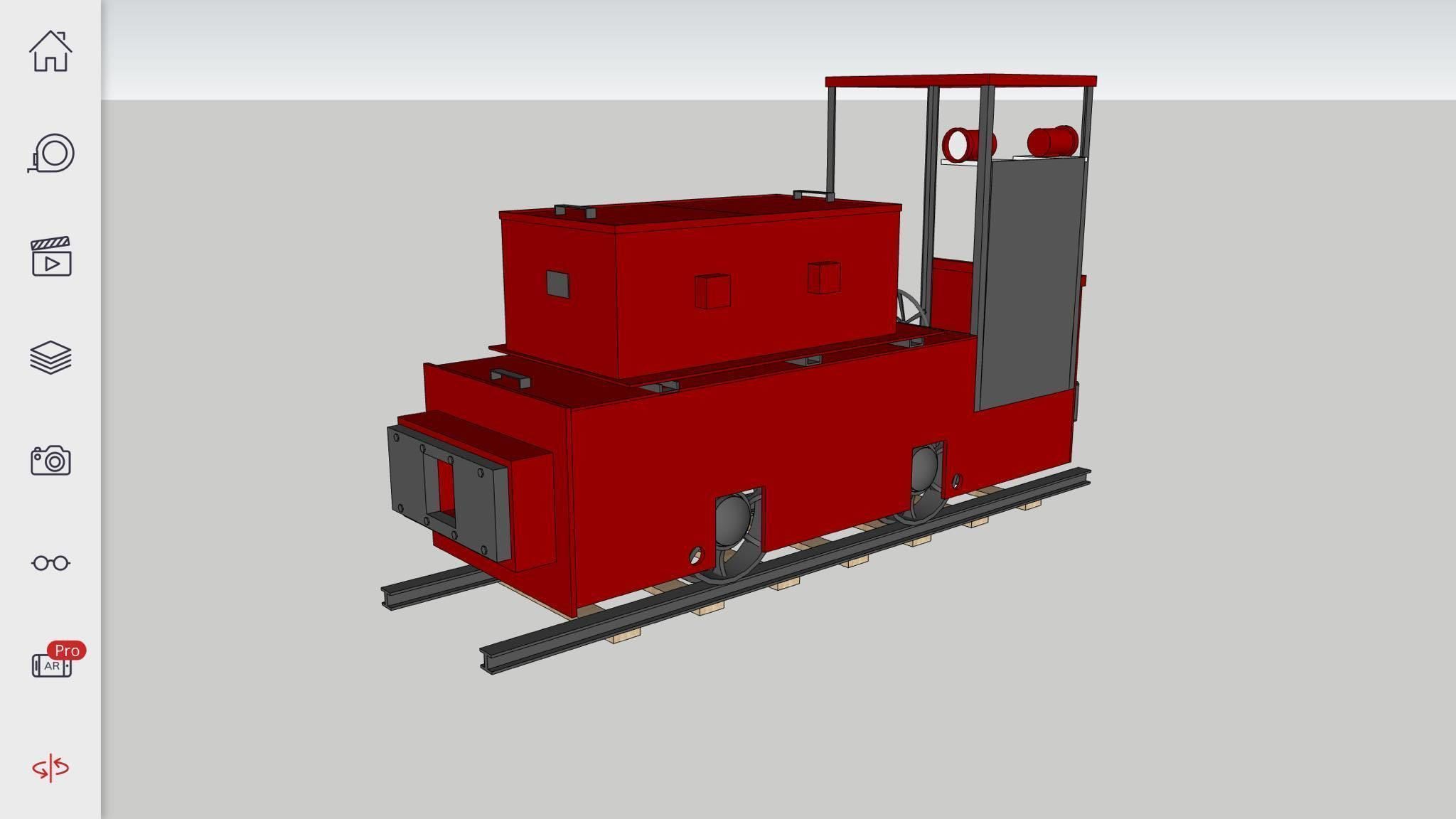 underground mining train truck machines 3D model_2