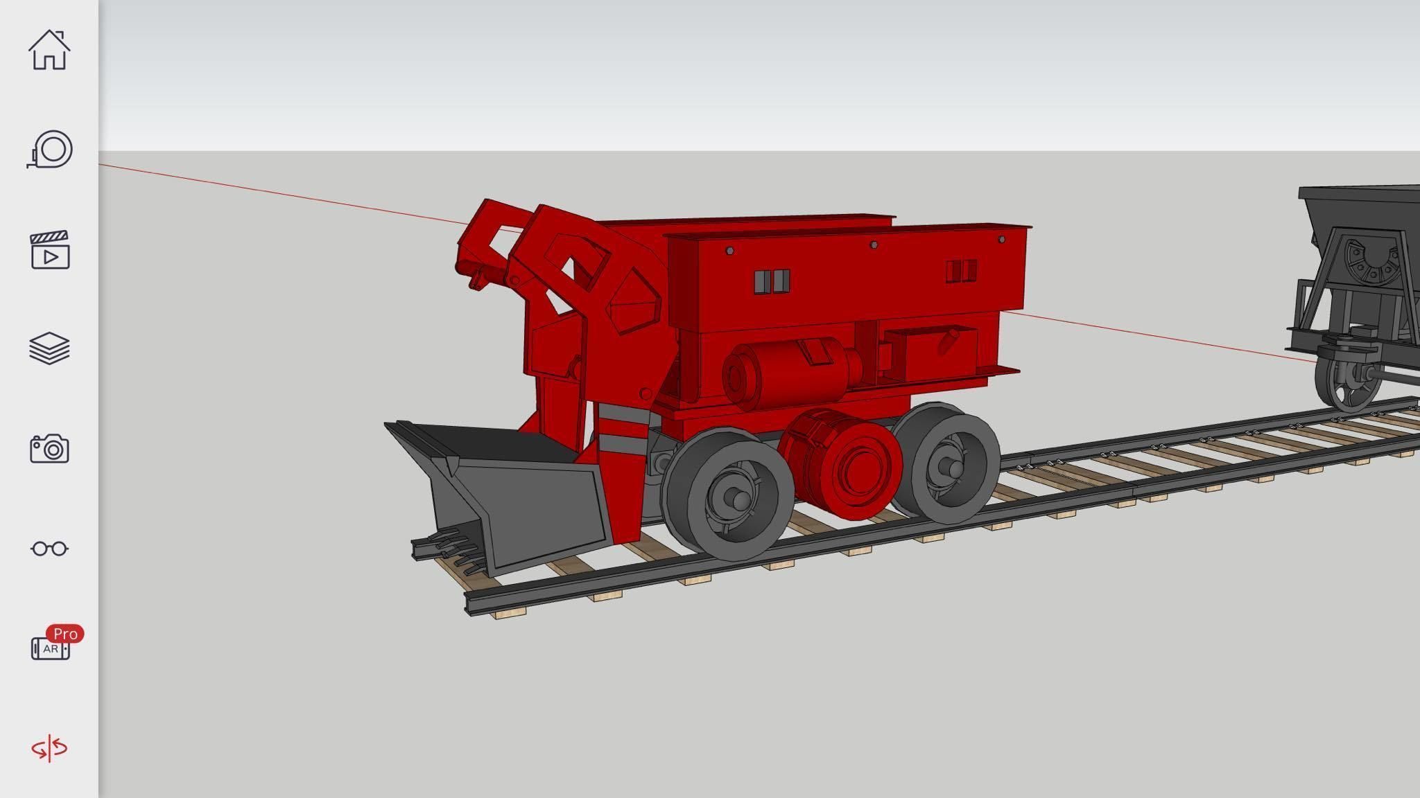 underground mining train truck machines 3D model_3
