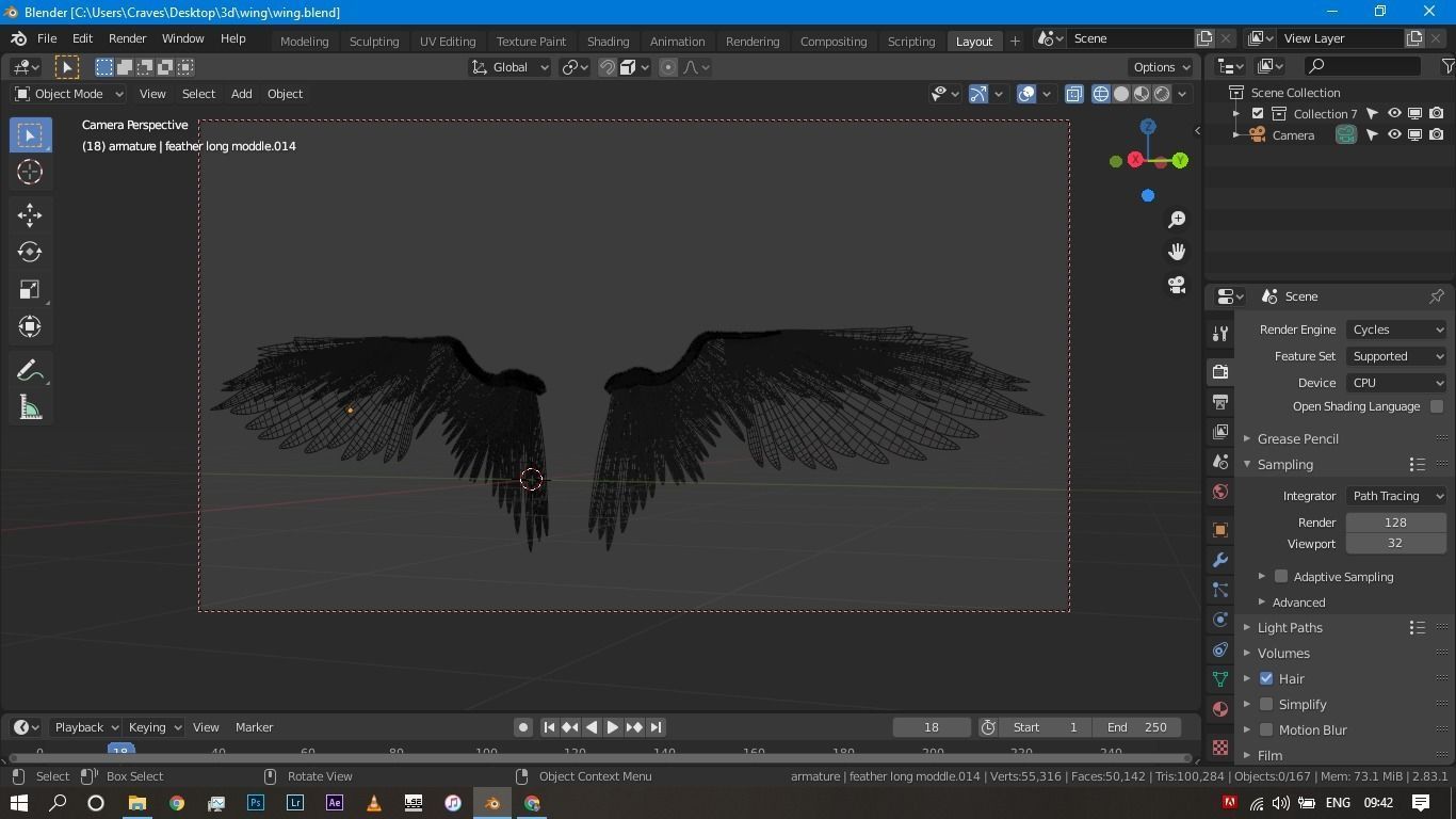 angel wings 3D model_4