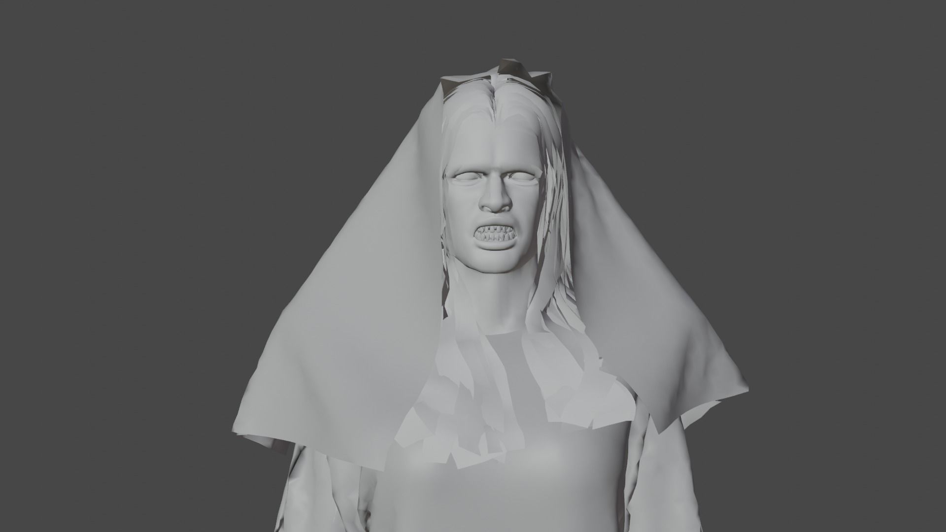 Nun 3d Rigged character 3D model_5
