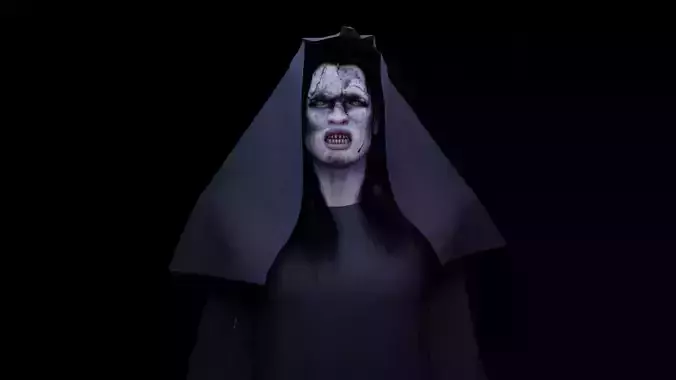 Nun 3d Rigged character 3D model