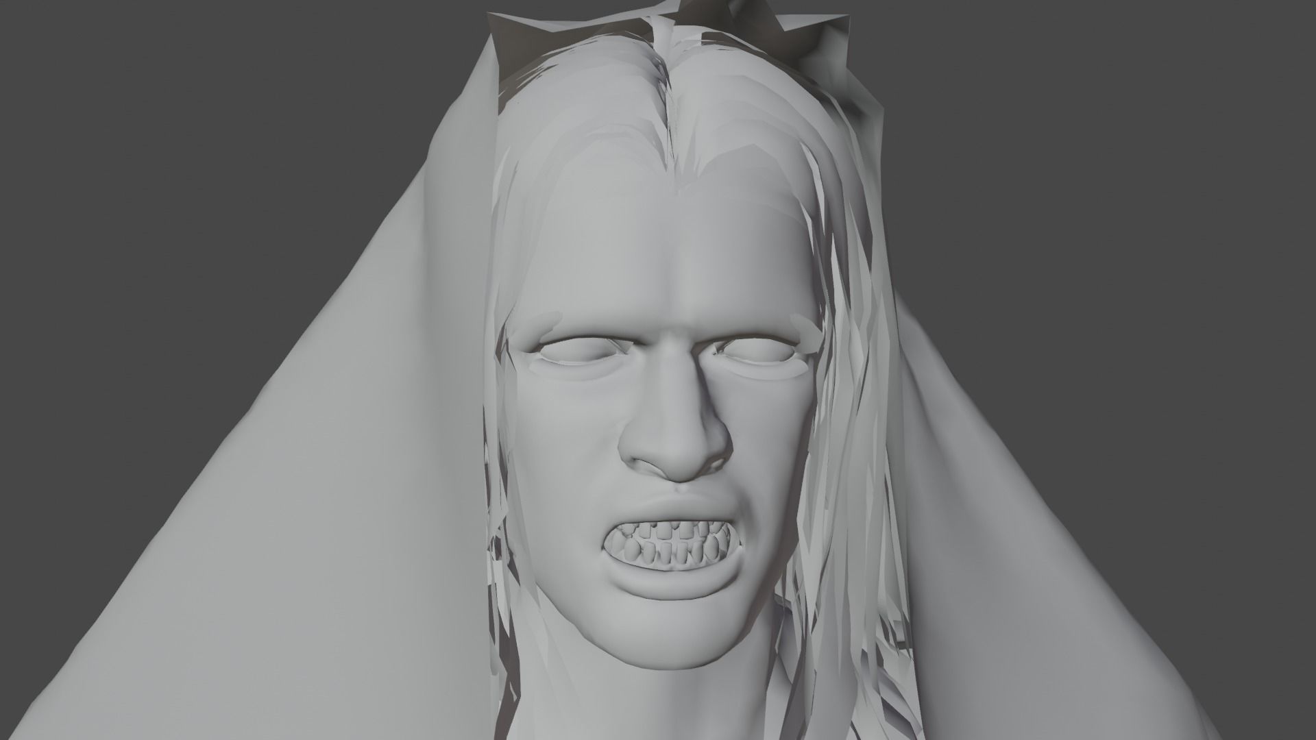 Nun 3d Rigged character 3D model_1