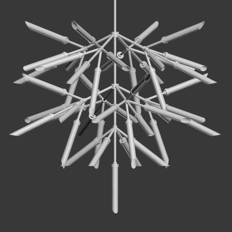 Suspension lights Spur Grande Chandelier 3D model_1