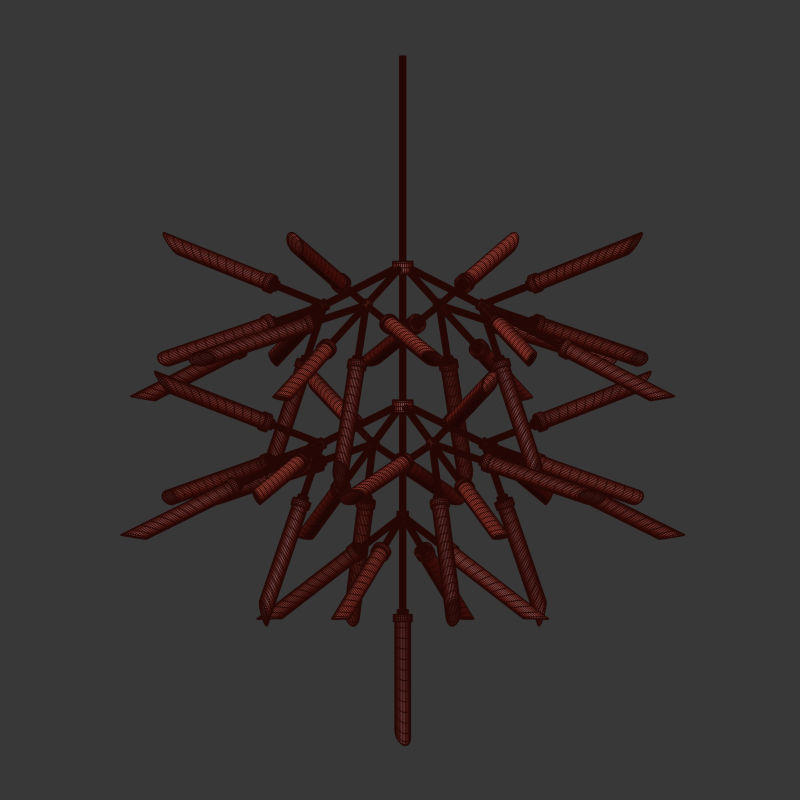 Suspension lights Spur Grande Chandelier 3D model_4