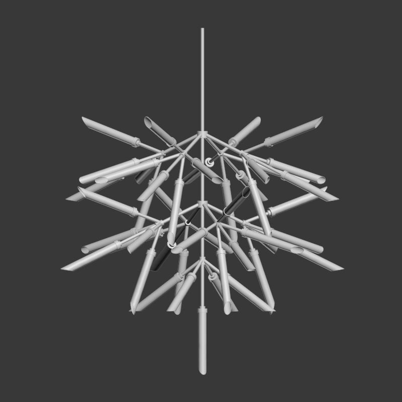 Suspension lights Spur Grande Chandelier 3D model_2