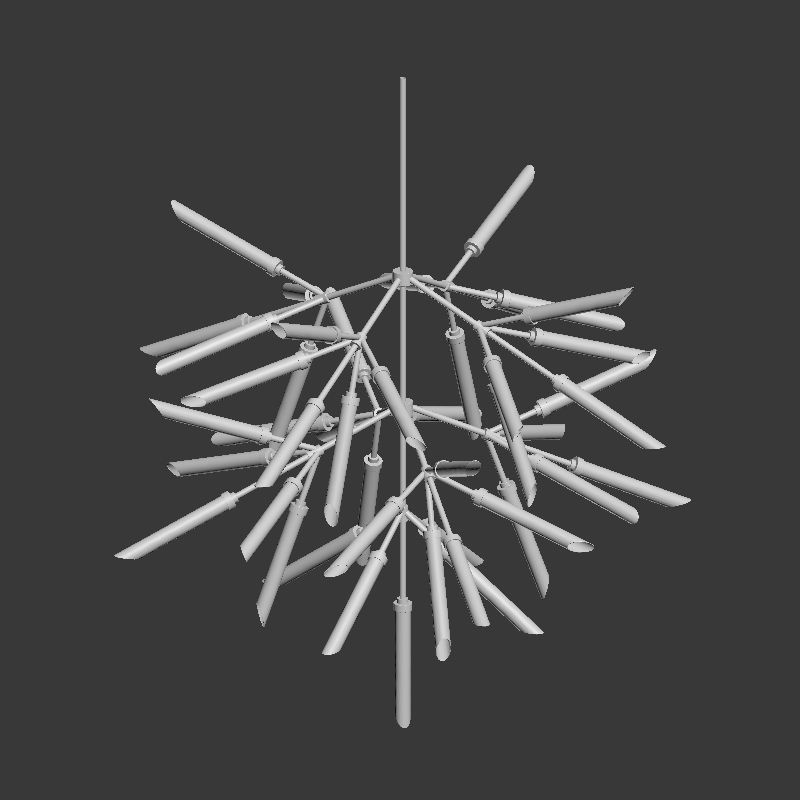 Suspension lights Spur Grande Chandelier 3D model_3