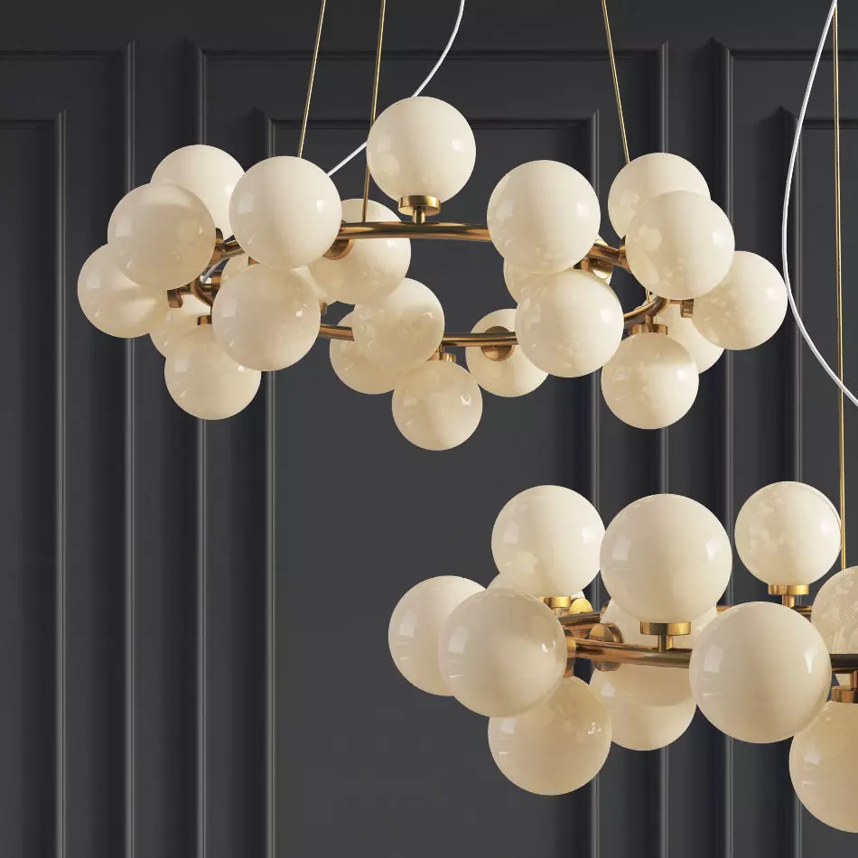 Chandelier Inflora 25 plafonds by Atelier Areti 3D model_0