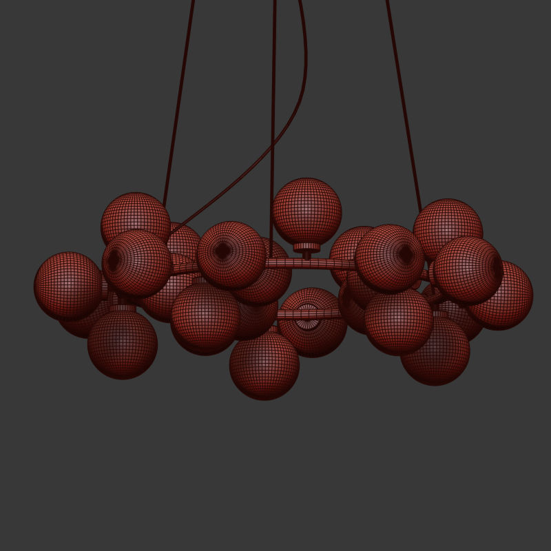 Chandelier Inflora 25 plafonds by Atelier Areti 3D model_4